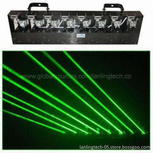 8-lens Moving Head Fat Beam Laser Stage Light, Net/Curtain DJ Equipment Comes in Green